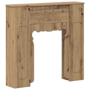 vidaXL Haardomlijsting Artisanaal eiken 93 x 20 x 89 cm Bewerkt hout