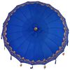 vidaXL Balinese Parasol 260 Blauw 180-190 cm Katoen en massief hout