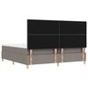 vidaXL Boxspring bed met matras met hoofdeinde Taupe 200 x 200 cm Stof