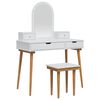 vidaXL Toilettafel Set FAUSKE 5 st Wit 100 x 50 x 143 cm