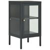 vidaXL Dressoir 38x35x70 cm staal en glas antracietkleurig