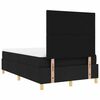 vidaXL Boxspringbed met matras met hoofdeinde Zwart 120 x 200 cm Stof