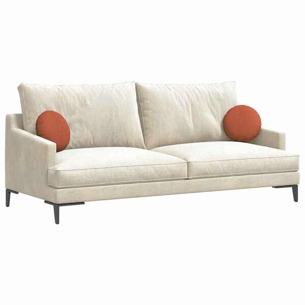 vidaXL Zitkussens 2 pcs Rood-oranje &Oslash; 30 cm Katoen Stof