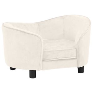 vidaXL Hondenbank 69x49x40 cm pluche cr&egrave;mekleurig