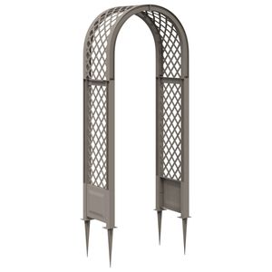 vidaXL Rozenboog met Stekels Grijs 97 x 43 x 218 cm PP