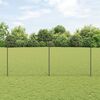vidaXL Hek met Paal Grijs 1,5 x 10 m Staal en PVC