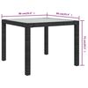 vidaXL Tuintafel 90x90x75 cm gehard glas en poly rattan zwart