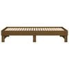vidaXL Slaapbank uitschuifbaar grenenhout honingbruin 2x(75x190) cm