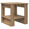 vidaXL Salontafel Artisan Eiken 51 x 50 x 50 cm Bewerkt hout