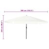 vidaXL Tuinparasol Zand 395 x 395 x 245 cm Polyester en staal