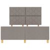 vidaXL Bedframe met hoofdeinde Taupe 160 x 200 cm Stof