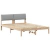 vidaXL Bedframe Bruin en lichtgrijs 135 x 190 cm Massief grenenhout