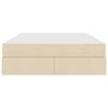 vidaXL Opbergbed met matras met matras Cr&egrave;me 140 x 200 cm Polyester