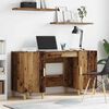 vidaXL Bureau met plank Oud Hout 140 x 50 x 75 cm Bewerkt hout