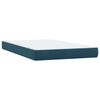 vidaXL Boxspring met matras fluweel donkerblauw 120x210 cm