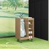 vidaXL Golfkast met wiel Effen Artisan Eiken 65 x 45 x 98 cm