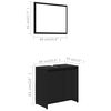 vidaXL 3-delige Badkamermeubelset spaanplaat zwart