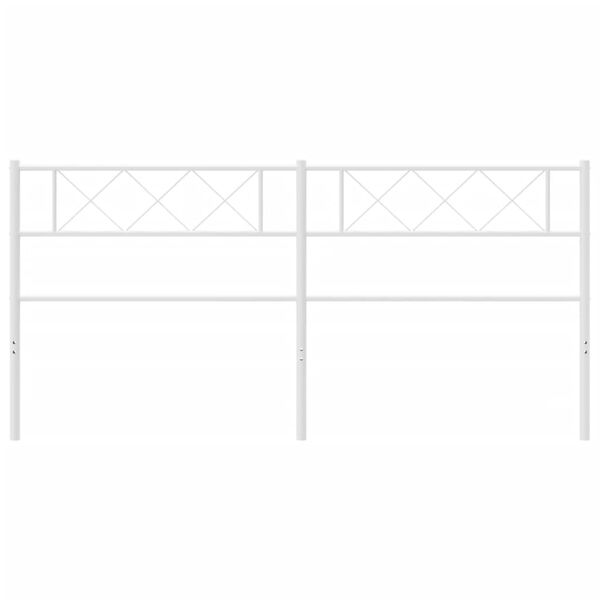 vidaXL Vervangend hoofdbord 200 cm metaal wit