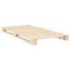 vidaXL Bedframe met hoofdbord massief grenenhout 100x200 cm