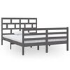 vidaXL Bedframe massief grenenhout grijs 140x200 cm