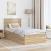 vidaXL Bedframe met hoofdeinde Sonoma Eiken 75 x 190 cm Bewerkt hout