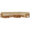 vidaXL Buiten bankenset 9 pcs Natuurlijk en Beige Massief Acaciahout