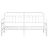 vidaXL Bedframe voor een daybed met hoofdeinde Wit 80 x 200 cm Staal