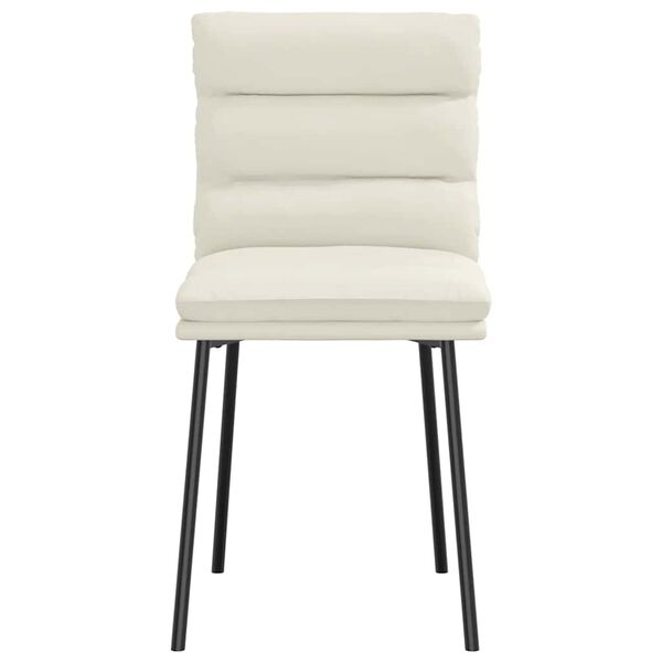 vidaXL Eetkamerstoelen 4 st fluweel crèmekleurig