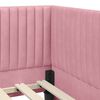 vidaXL Hoekbedframe met hoofdeinde Roze 80 cm x 200 cm Fluweel