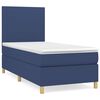 vidaXL Boxspring met matras stof blauw 100x200 cm