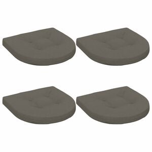 vidaXL 4-Piece Zitkussens 4 st 100% Polyester Grijs 40 x 40 x 5 cm
