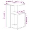 vidaXL Bijzettafel 36x30x56 cm bewerkt hout gerookt eikenkleurig