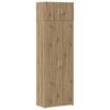 vidaXL Opbergkast 3 st Artisan Eiken 70 x 42,5 x 185 cm