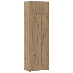 vidaXL Opbergkast 3 st Artisan Eiken 70 x 42,5 x 185 cm