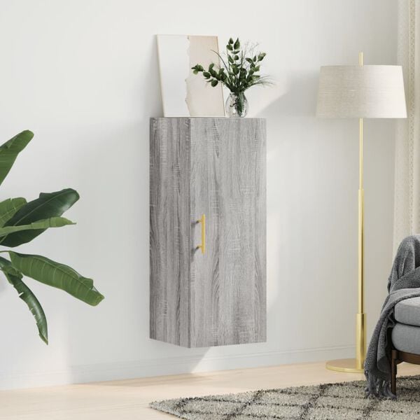 vidaXL Hangkast 34,5x34x90 cm grijs sonoma eikenkleurig