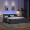 vidaXL Ottoman bed met matrassen en LED's 160x200cm fluweel