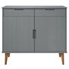 vidaXL Dressoir MOLDE 90x40x80 cm massief grenenhout grijs