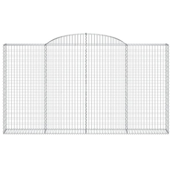 vidaXL Schanskorven 7 st gewelfd 300x30x160/180 cm ijzer