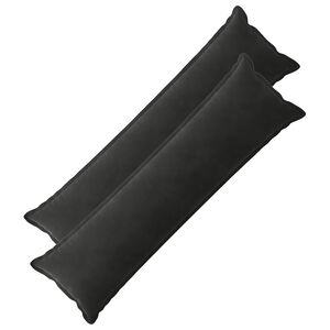 vidaXL Kussen met kussen HOUTEN 2 st Zwart fluweel