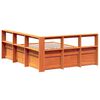 vidaXL Bed met boekenkast zonder matras grenenhout wasbruin 160x200 cm