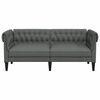 vidaXL Tweezitsbank Chesterfield-stijl stof donkergrijs