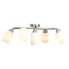 vidaXL Plafondlamp met keramieken cilindervormige kappen 5xE14 wit