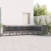 vidaXL 7-delige Loungeset met kussens poly rattan grijs