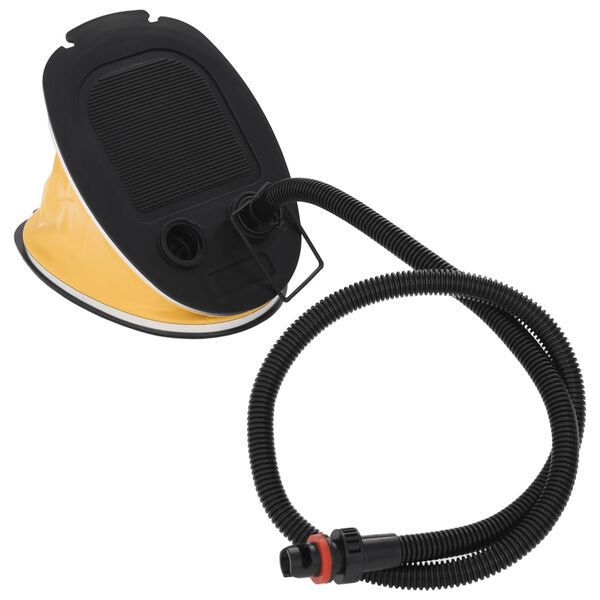 vidaXL Voetpomp 26x18 cm PP en PE grijs en geel