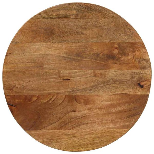 vidaXL Tafelblad Ø 40x2,5 cm rond massief ruw mangohout