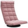 vidaXL Vloerstoel draaibaar fluweel roze