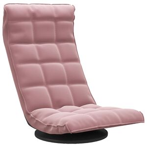 vidaXL Vloerstoel draaibaar fluweel roze