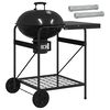 vidaXL Houtskoolgrill met Rookbuizen 91 x 71 x 107 cm Staal Zwart