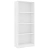 vidaXL Boekenkast met 4 schappen 60x24x142 cm bewerkt hout wit