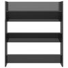 vidaXL Wandschoenenkast 80x18x90 cm bewerkt hout hoogglans grijs